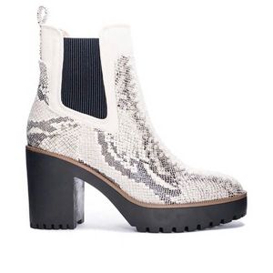 Chinese Laundry snake skin ankle boots